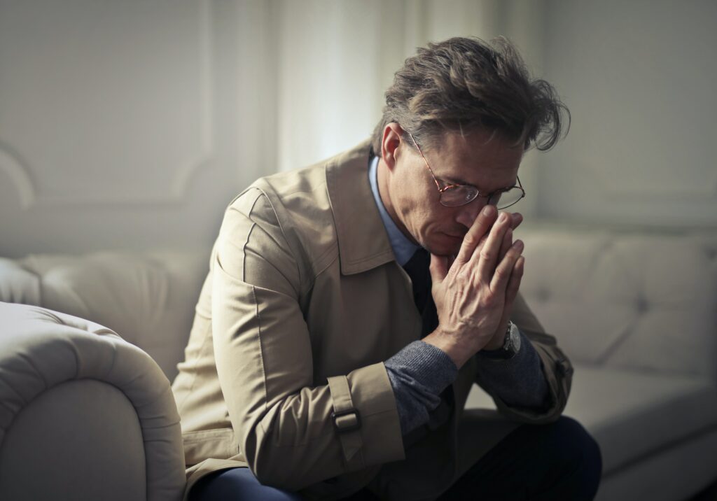 An image of a man dealing with the effects of meth, both long-term and short-term